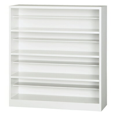 SBK 4段 シューズボックス オープンタイプ 中棚付き スチール ホワイトグレー 幅1000×奥行330×高さ1090mm 【国産】 【完成品】 SBK-4 下駄箱 靴箱 シューズラック シューズロッカー