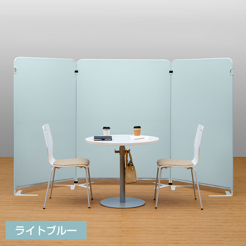 【法人様限定】ライトスクリーン2衝立オフィスパーテーション幅900times;奥行380times;高さ1800mm【ライトブルー・ライトグリーン・ライトグレー】
