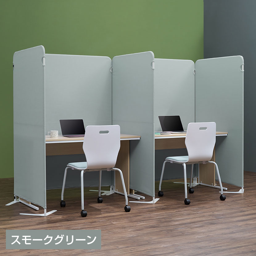【法人様限定】ライトスクリーン2衝立オフィスパーテーション幅900times;奥行380times;高さ1800mm【ライトブルー・ライトグリーン・ライトグレー】