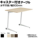 オカムラ ライブス Lives パーソナルテーブル MS85CK 1人用テーブル スクエア天板 水平天板 幅800×奥行609×高さ700mm ローラーキャスター付き メラミン天板 ブラック脚 プライズウッド(3)