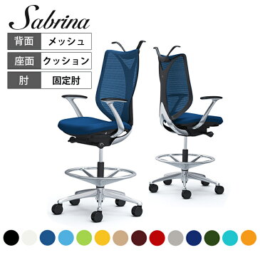 オカムラ サブリナ Sabrina チェア ハイチェア デザインアーム ブラックボディ ハンガー付き ランバー無し C844HRメッシュチェア ワークチェア デスクチェア 肘付き チェアー PCチェア 事務椅子 イス 椅子 チェア いす メッシュ アームレスト