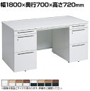 3V0SAE | アドバンス ADVANCE 両袖机 標準タイプ 左3段袖+右3段袖 中央引出し付き(A3対応)幅1800×奥行700×高さ720mm (オカムラ)