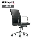 KH-55 5563-MB-PA KEILHAUER Vanilla キールハワー バニラ ミドルバック 革張り(ブラック KE55167) シンクロロッキング エクゼクティブチェア プラス(PLUS)