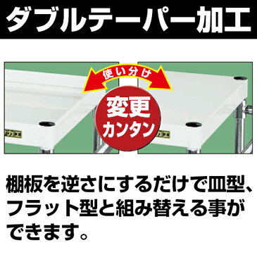 サカエ ニューパールワゴン 業務用棚 固定タイプ PMN-1524MNI 幅600×奥行400×高さ1200mm