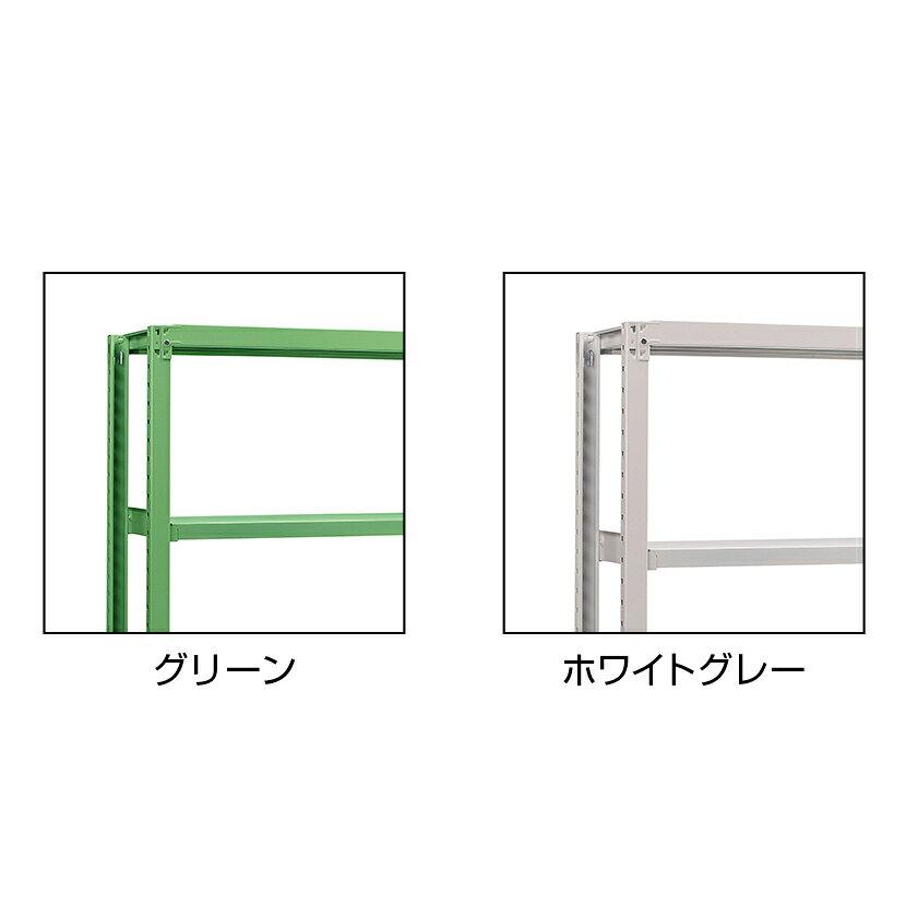 【本体】国産スチールラック ボルトレス 中量500kg/段 単体 幅1800×奥行900×高さ2100mm 天地4段 [2]