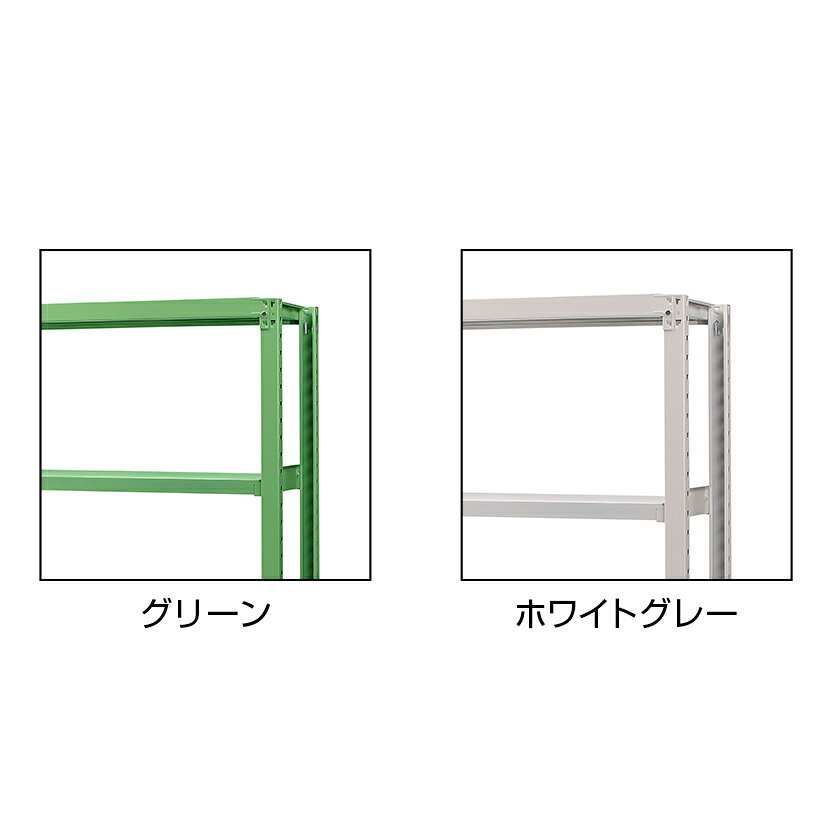 【追加/増設用】国産スチールラック ボルトレス 中量500kg/段 幅1500×奥行750×高さ2400mm 天地6段 [2]