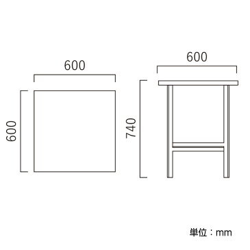 【ブラック:次回入荷未定】Comfy(コンフィー) Garden Line Piccolo Table(ピッコロ テーブル) 幅600×奥行600×高さ730mm ガーデンファニチャー 屋外 アウトドア対応