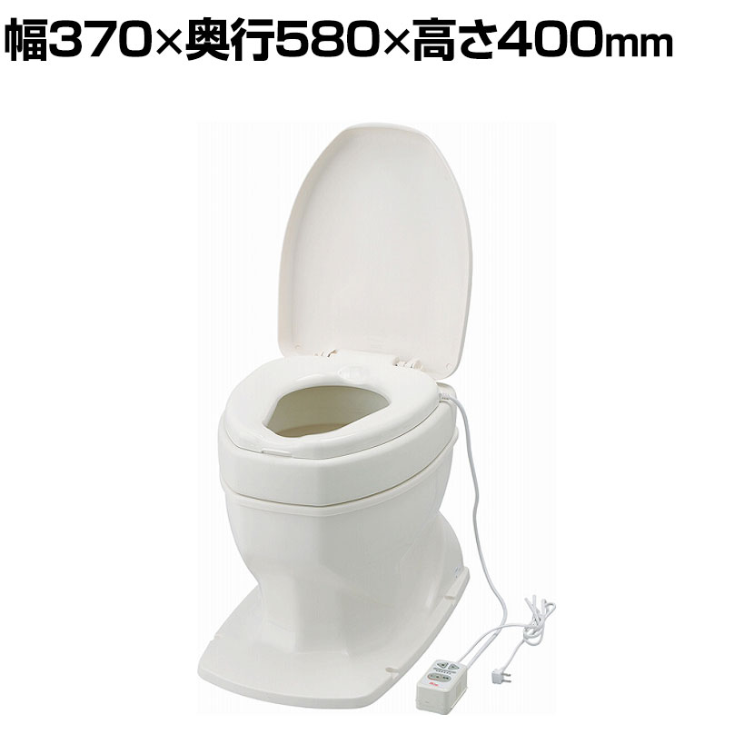 ウェルファン サニタリエースOD暖房便座据え置き式 補高#5/アイボリー 和式トイレを洋式に 簡易トイレ 介護 便座 便座クッション 介護用品 座面50mm高い