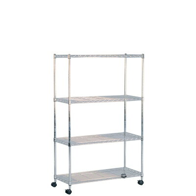 メタルラック キャスター付き 棚の高さ調整可能/幅800×奥350×高さ1260mm/IR-SEM-8012 メタルシェルフ スチールラック 家庭用 業務用 収納 棚