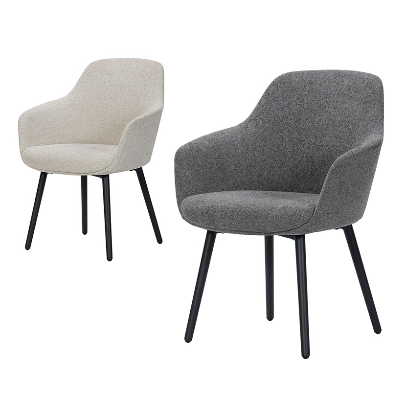 Work Plus HUGGLE ARM CHAIR ミーティングチェア ラウンジチェア オフィスチェア デスクチェア ダイニングチェア 在宅 幅630×奥行630×高さ840mm WorkPlus