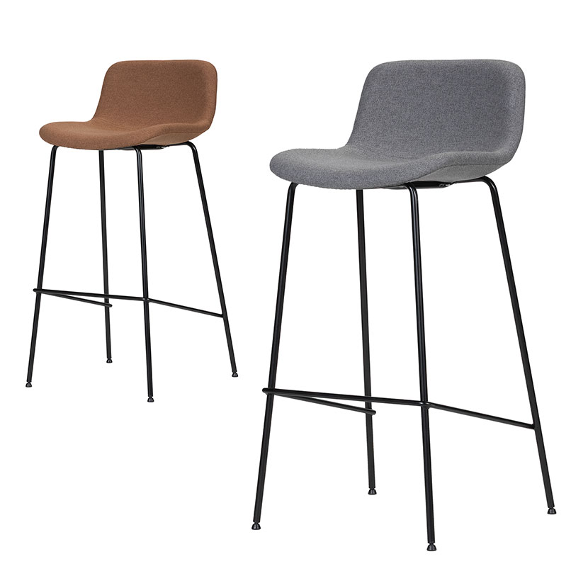 Work Plus CREETO BAR STOOL ダイニングチェア カウンターチェア ハイチェア ミーティングチェア 会議用椅子 背もたれ付き 布張り カフェ 飲食店 WorkPlus