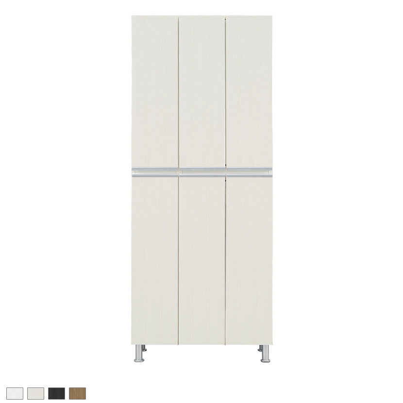 ハイ板戸タイプ シューズボックス リアル 下駄箱 日本製 アジャスター付き 幅752×奥行350×高さ1845mm