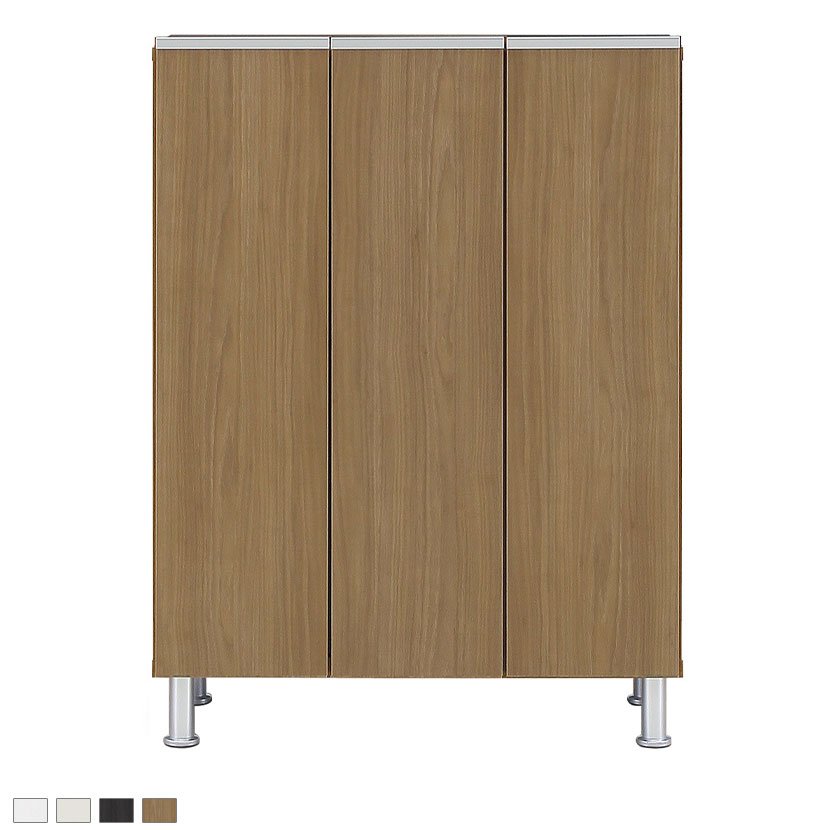 ロータイプ シューズボックス リアル 下駄箱 日本製 アジャスター付き 幅752×奥行350×高さ1010mm