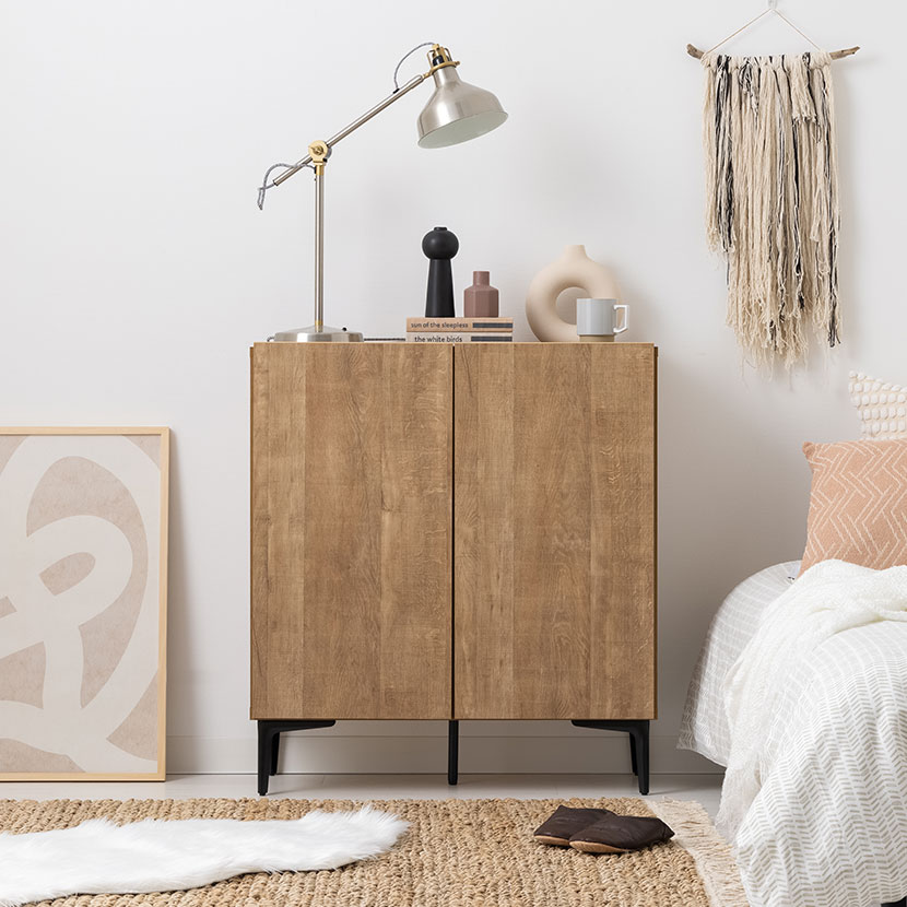 サイドボード ウッディモダン キャビネット 収納 日本製 ヴィンテージ 幅798×奥行347×高さ890mm