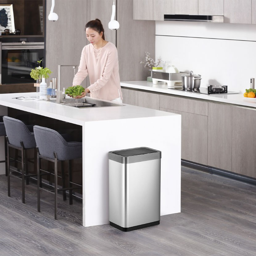 EKO ゴミ箱 45L ダストボックス ミラージュ X センサービン センサー感知 オート開閉 充電式 EK9260 [2]