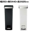 EKO ゴミ箱 40L ダストボックス ハナスリムプラスチックステップビン 大容量 ペダル開閉 静音タイプ EK6268