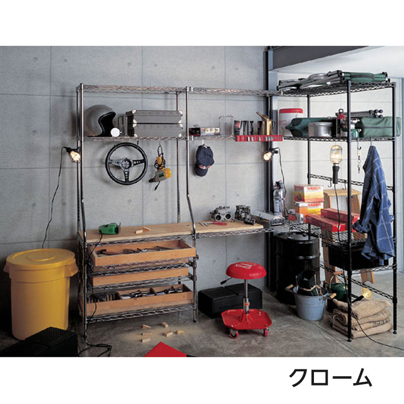 【P5倍25日20〜24時限定】エレクター(ERECTA) スライディングシェルフ クローム 幅...