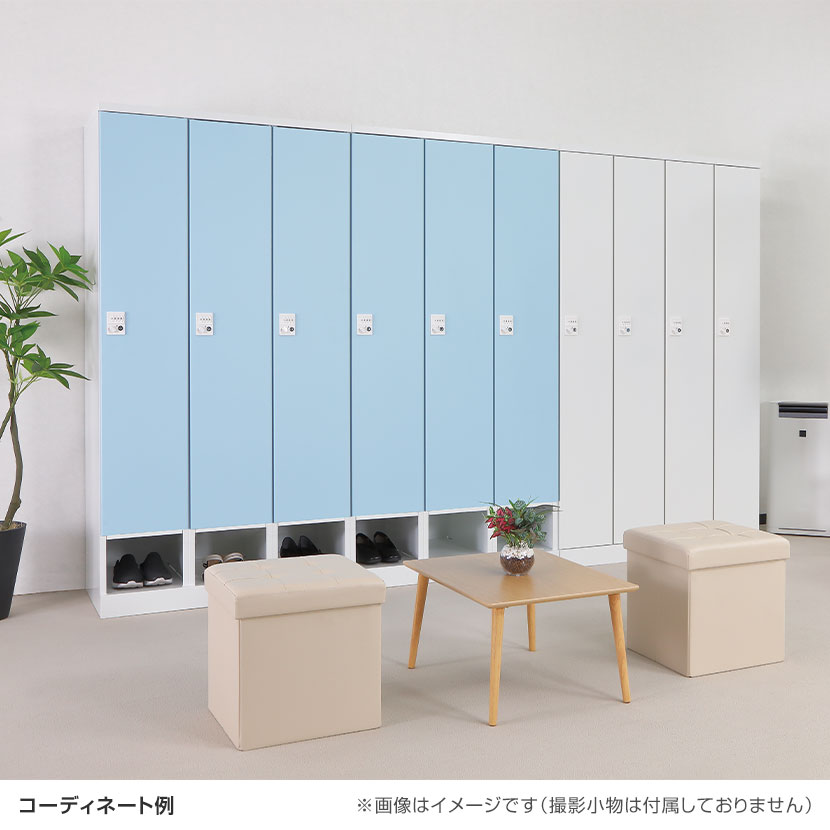 下段オープン 2人用 ロッカー 更衣用ロッカー スチールロッカー 鍵付き ダイヤル錠 RELASH 幅600×奥行515×高さ1790mm【国産】【完成品】/RLK-TKD260 [3]