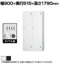 2人用 スチールロッカー ワイド 鍵付き ダイヤル錠 スチール スタンダード 業務用 幅900×奥行515×高さ1790mm 【国産】 【完成品】 / TLK-...