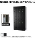 8人用 2段 スチールロッカー 鍵付き 内筒交換錠 スチール スタンダード 業務用 幅900×奥行515×高さ1790mm 【国産】 【完成品】 / TLK-N...
