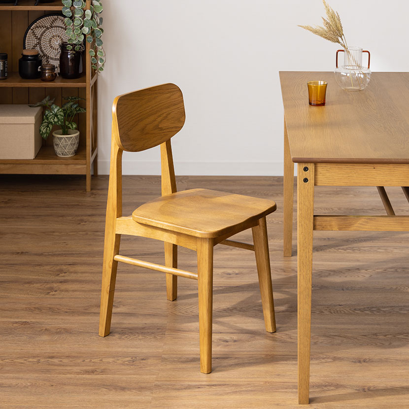 ダイニングチェア ラスティック 木製 天然木 板座 コンパクト チェア 食卓椅子 イス 椅子 いす ダイニング おしゃれ ナチュラル ヴィンテージ 北欧 完成品 幅380×奥行480×高さ780mm 市場