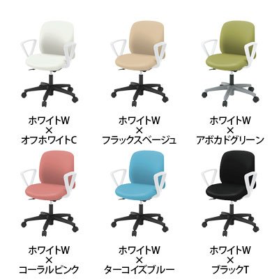 ITOKI ボニートチェア セレクトタイプ ループ肘付き オフィスチェア ビニールレザー張り 硬質床用ウレタン双輪キャスター KT176DLM [3]