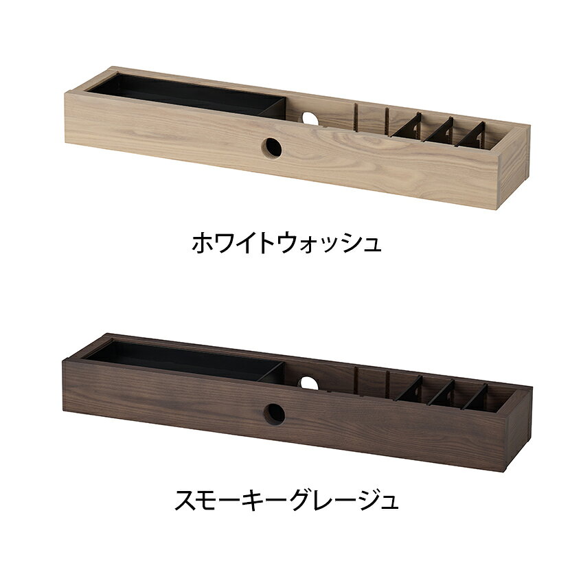 [オプション]コイズミ GENTLER ジェントラー デスクシェルフ用ガジェットボックス 収納 小物入れ 幅550×奥行123×高さ64mm [2]