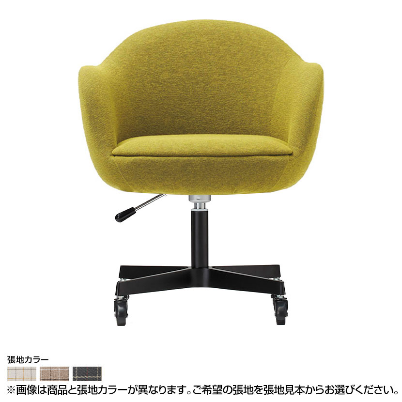 Coccole シリーズ ミーティングチェア C301C-U ウレタンキャスター脚 ブラック ランク 3 Coupecoupe