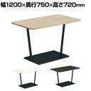 コクヨ リージョン ラウンジテーブル T字脚 ミドルテーブル 幅1200×奥行750×高さ720mm 角形 脚ブラック LT-RG127ME6 会議テーブル ミーティングテーブル(3)