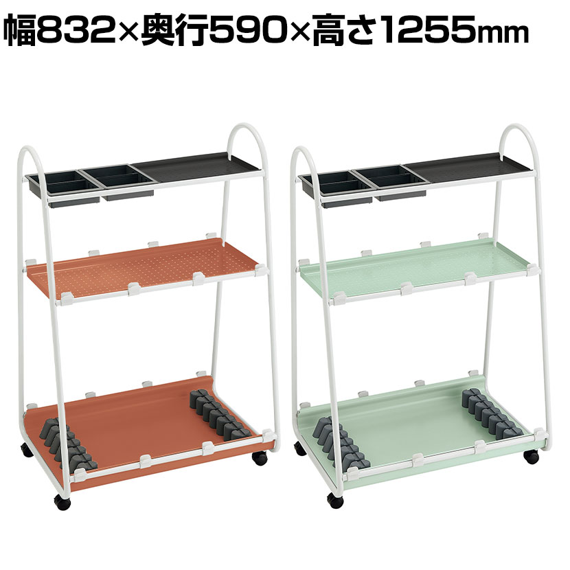 コクヨ キャリオ 上棚・トレー付きタイプ ホワイトフレーム トレーカラーミディアムグレー ホワイトボードスタンド 収納 ラック 幅832×奥行590×高さ1255mm SCA-SST