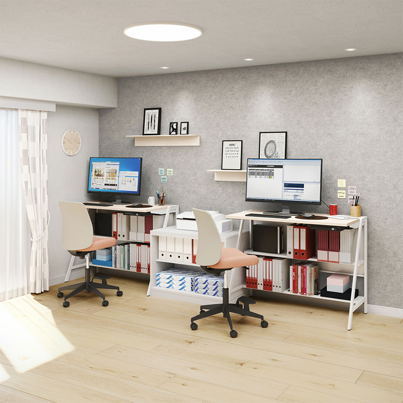 オプティ Opti オフィスチェア ハイタイプ 本体ホワイトグレー 脚ブラック 背ホワイトブラウン 座ペールテラコッタ 肘無 ポリウレタン巻きキャスター C02-F102CU-E10YM11|コクヨ オフィスチェアパソコンチェア チェア 椅子 イス PCチェア 事務椅子 ワークチェア [3]