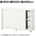 スチールユニットキャビネット A4 2段 引違い 上置き・下置き兼用 幅1200×奥行400×高さ800mm 収納棚 シェルフ スチールキャビネット オフィス収納 シリンダー錠 オフィスキャビネット スチール書庫 鍵付き