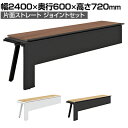 【抗菌加工】【追加/増設用】GE-N246KJ | Genela 片面ストレート ジョイントセット フリーアドレスデスク オフィスデスク 抗菌幅2400×奥行600×高さ720mm プラス(PLUS)【SIAA】(3)