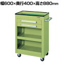 サカエ ニューパネルワゴン(直径75mmゴム車) 皿型天板 NPM-1C 幅600×奥行400×高さ880mm 均等耐荷重200kg