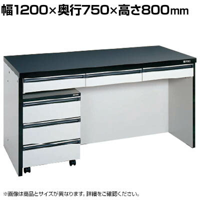 サカエ サイド実験台 キャビネットワゴン1台 引出し付き 幅1200×奥行750×高さ800mm STA-12LA