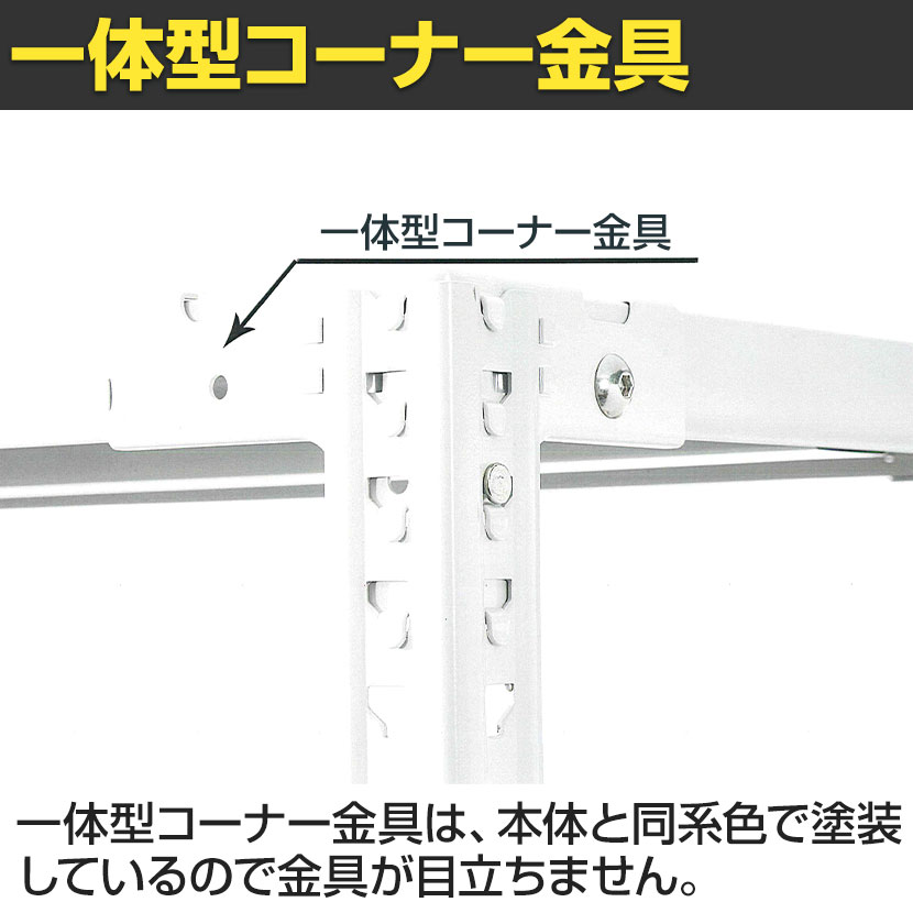 【本体】国産スチールラック 軽量棚 100kg/段 セミボルトレス 幅1200×奥行600×高さ1800mm 天地5段 業務用 可動棚 収納棚 メタルラック ソリッドラック スチール棚 店舗 倉庫 物流 重量物 [3]