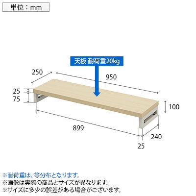 eモニター台 机上台 机上ラック 卓上モニター パソコン台 日本製 ぴったり 角脚タイプ 幅950×奥行250×高さ100mm EMR-LCK9525 スペース活用 テレワーク 収納 [3]