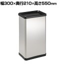 テラモト ステンターンボックスS 23L ゴミ箱 スイング式 フタ付き 幅300×奥行210×高さ550mm