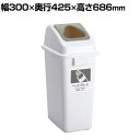 テラモト エコ分別カラーペール 42L 三角穴 ペットボトル用 本体・蓋セット ゴミ箱 分別 幅300×奥行425×高さ686mm