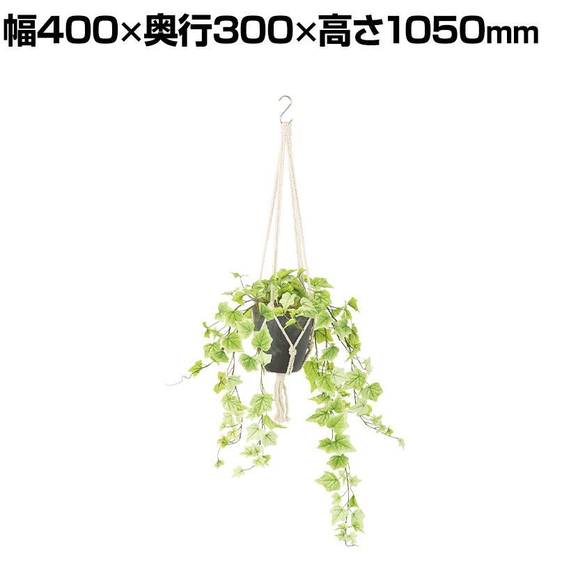 乐天商城 - 観葉植物 人工樹木 フェイクグリーン 造花 ライムアイビー ロング 鉢:HP-15 (DG) ハンギング植栽 ハンギングポット 吊り下げポット 高さ1050mm