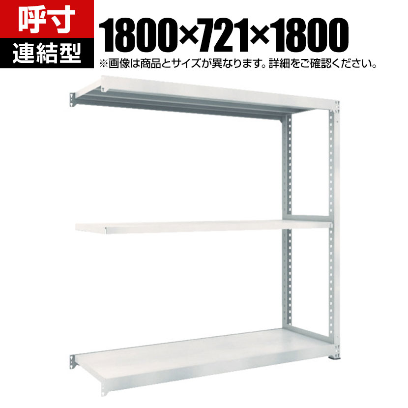 【追加/増設用】TRUSCO M5型中量棚 幅1800×奥行721×高さ1800mm 3段 連結 ネオグレ...