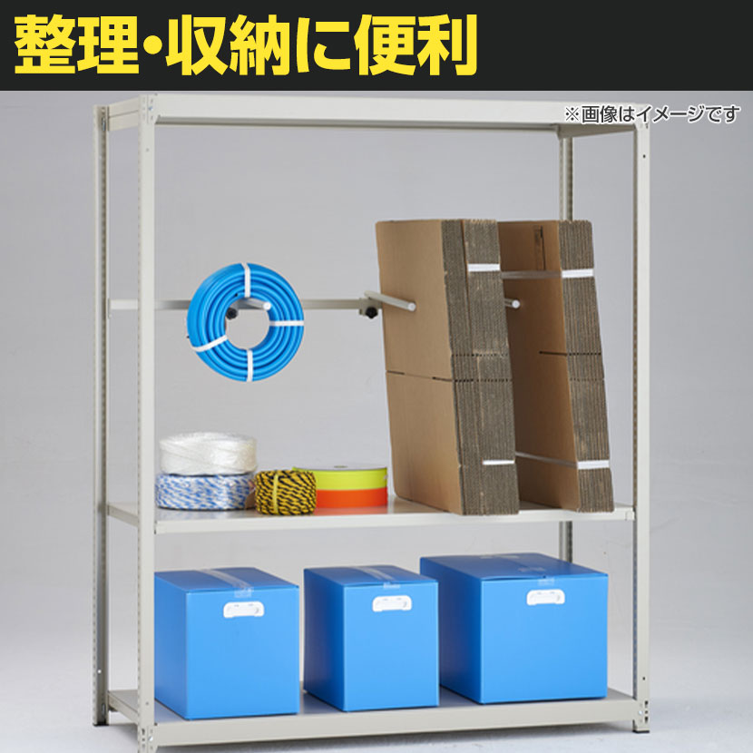 TRUSCO M2型軽中量棚 幅1460×奥行600×高さ1800mm 3段 アーム1段 連結 149-7785 [2]
