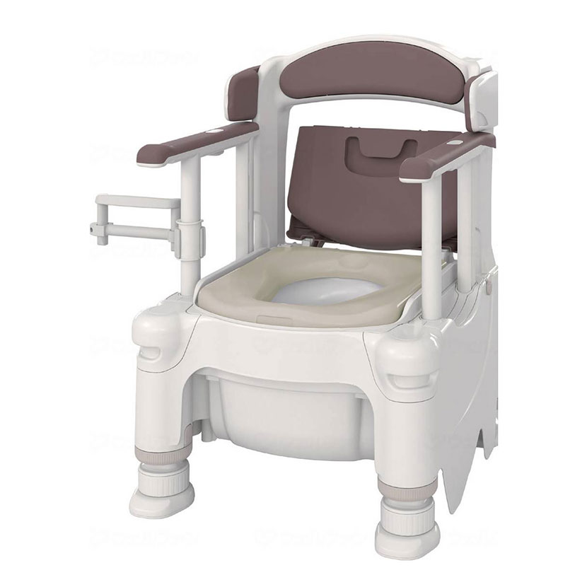 ウェルファン ポータブルトイレ FX-30 らくゾウくん アースブラウン 暖房便座 高齢者 介護用品 福祉用具 トイレ 簡易トイレ 簡単トイレ 排泄関連 非常用 介助