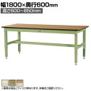 山金工業 ワークテーブル800シリーズ 高さ調整タイプ 均等耐荷重800kg メラミン天板 SVMA-1860 幅1800×奥行600×高さ600〜850mm作業テーブル 作業机 ワークベンチ 作業デスク ワークデスク ワーキングデスク 作業場 工場 倉庫 物流(4)