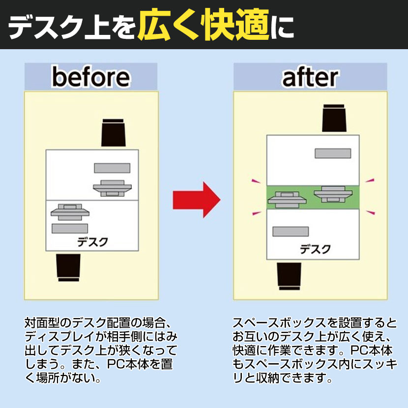 山金工業 スペースボックス デスク周り収納 配線メンテナンス サイドワゴン 脇机 サイドデスク 幅1200×奥行350×高さ698〜720mm SB-12N [3]