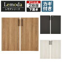 【法人様限定】レモダシリーズ専用 木製両開き扉 鍵付き 2段下置き用