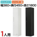 【ホワイト:5月30日・サテンブラック:6月2日入荷予定】【レビュー特典あり】【法人様限定】OCスチールロッカー 1人用 スリムスチールロッカー 1列1段 シリ...