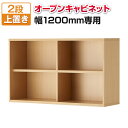 メティオ キャビネット 木製 書庫 2段 オープン 幅1200×奥行398mm 上置き用収納棚 収納庫 書棚 シェルフ ラック オフィス 業務用 A4ファイル対応 書類 棚 本棚 事務所 オフィスキャビネット オープンラック オープンシェルフ 整理 ボックス a4(3)