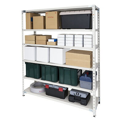 プラス PB 軽量ラック(天地6段)ボルトレス スチールラック 幅1812×奥行462×高さ1800mm スチール棚 スチールシェルフ 収納棚 ラック 棚 オープンラック 収納ラック オフィス 店舗 事務所 収納 国産 3