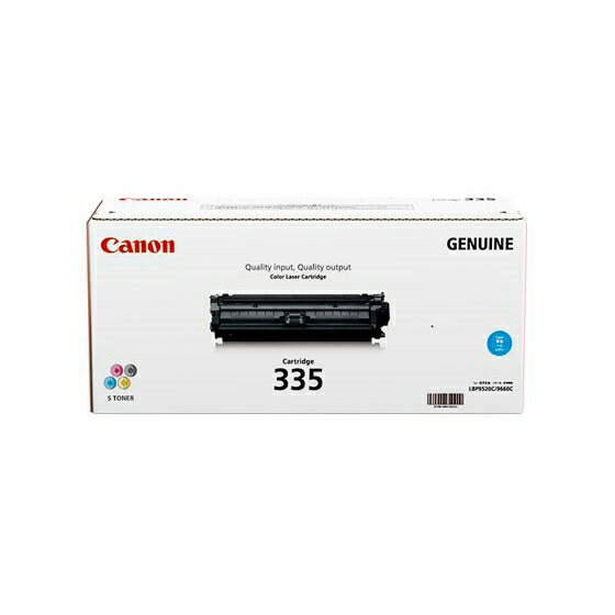 キヤノン CANON　トナー カートリッジ335C　シアン　（CRG-335CYN/cartridge-335） &nbsp; &nbsp; &nbsp; &nbsp; LBP841C LBP842C LBP843Ci LBP9520Ci LBP9660C 約16,500枚（A4/5%印字率時） この商品のキーワード キヤノン,キャノン,CANON,カートリッジ335,CRG-335,cartridge-335,LBP841C,LBP842C,LBP843Ci,LBP9520C,LBP9660Ci,国内品,新品,純正品,純正,シアン